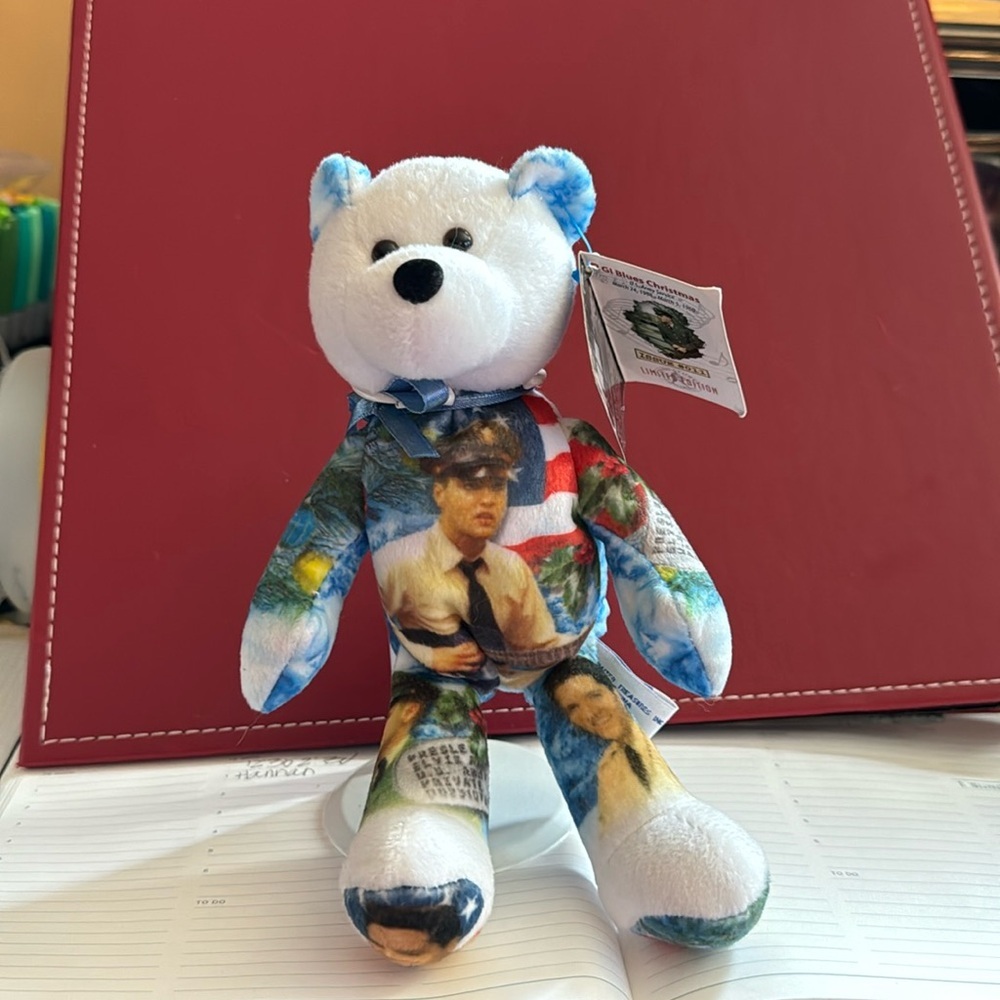 Gallery Treasures 9 inch beanie bear. ELVIS GI Blues Christmas​